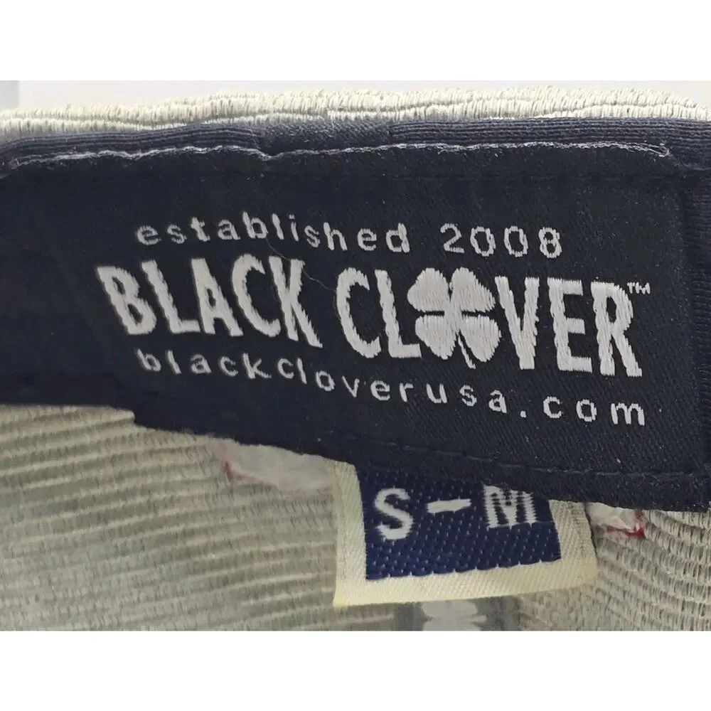 Black Clover Live Lucky FlexFit Hat Cap Red White Blue USA Logo‎ S/M Rawlings